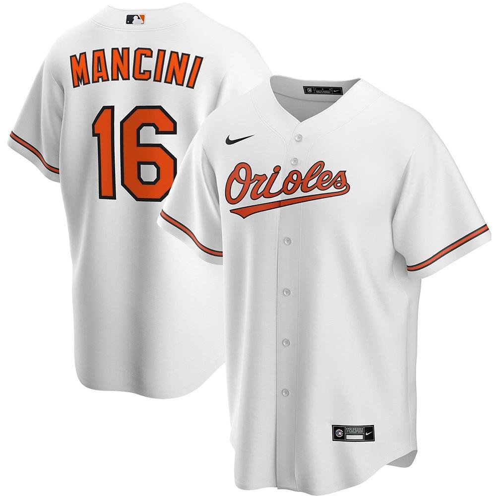 Mens Baltimore Orioles Trey Mancini Cool Base Jersey White