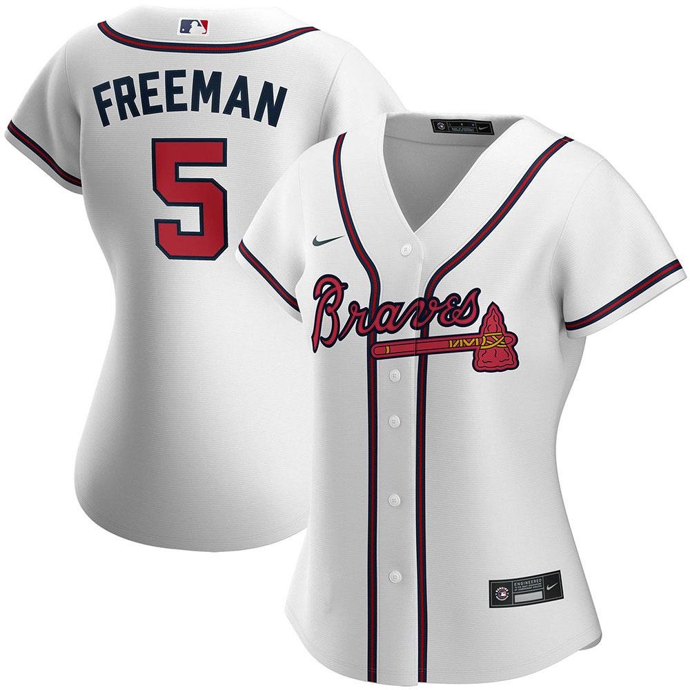 Women’s Atlanta Braves Freddie Freeman Cool Base Jersey White