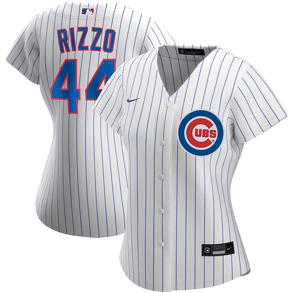 Womens Chicago Cubs Anthony Rizzo Cool Base Jersey White