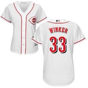 Womens Cincinnati Reds Jesse Winker Cool Base Jersey White