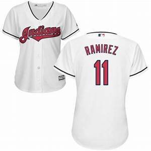 Womens Cleveland Indians Jose Ramirez Cool Base Jersey White