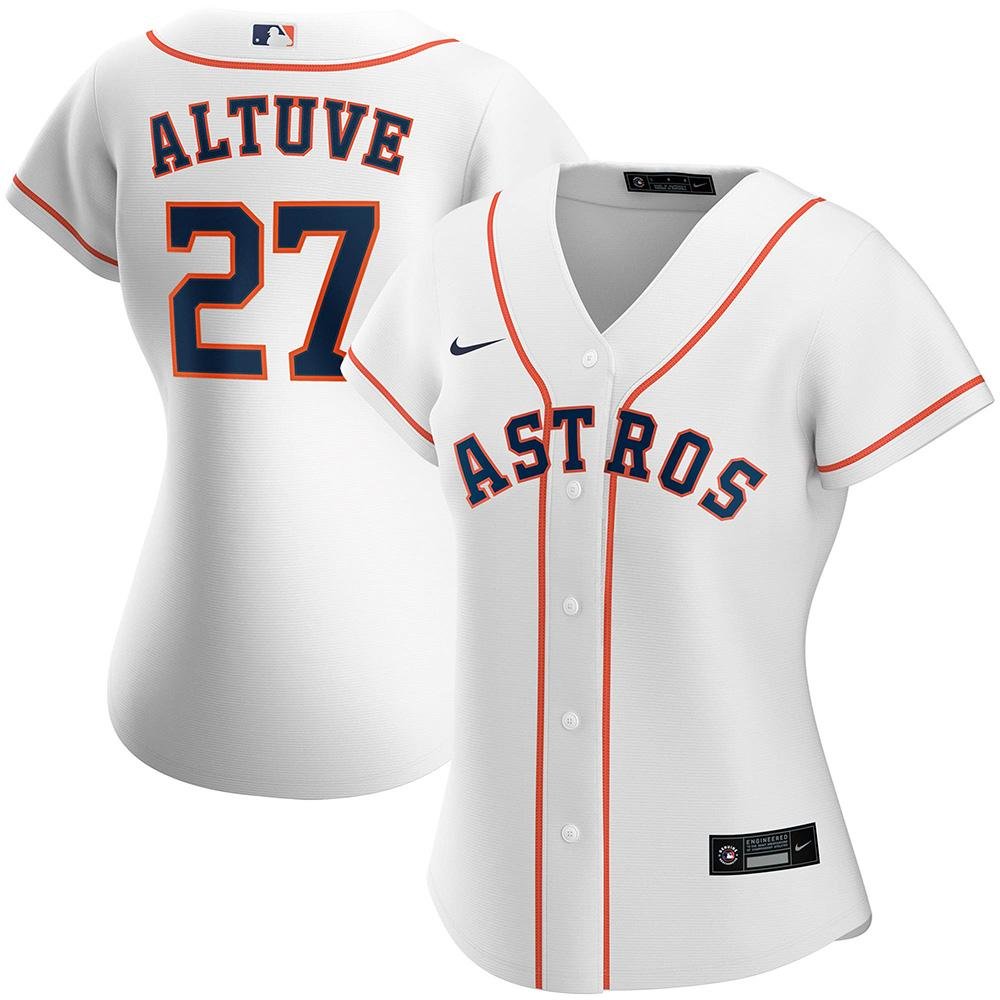 Womens Houston Astros Jose Altuve Cool Base Jersey White